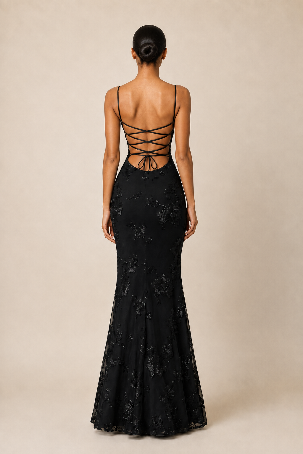 Noir Fleur Maxi Dress