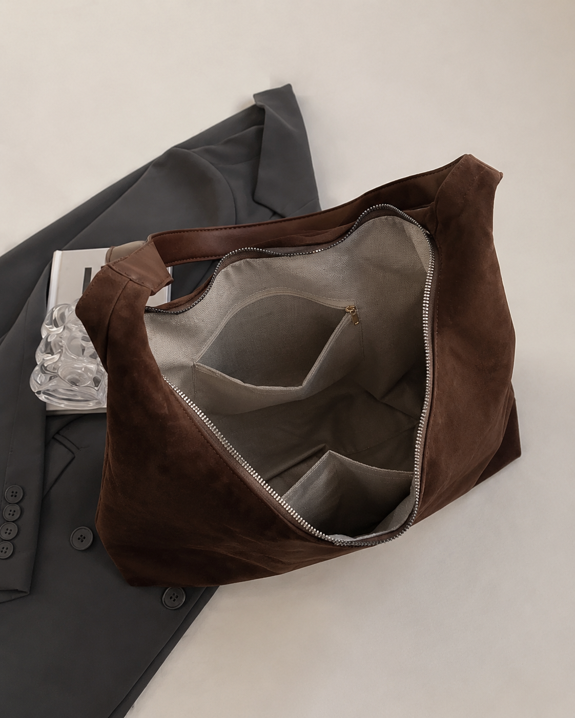Ava Suede Tote