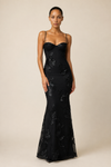 Noir Fleur Maxi Dress
