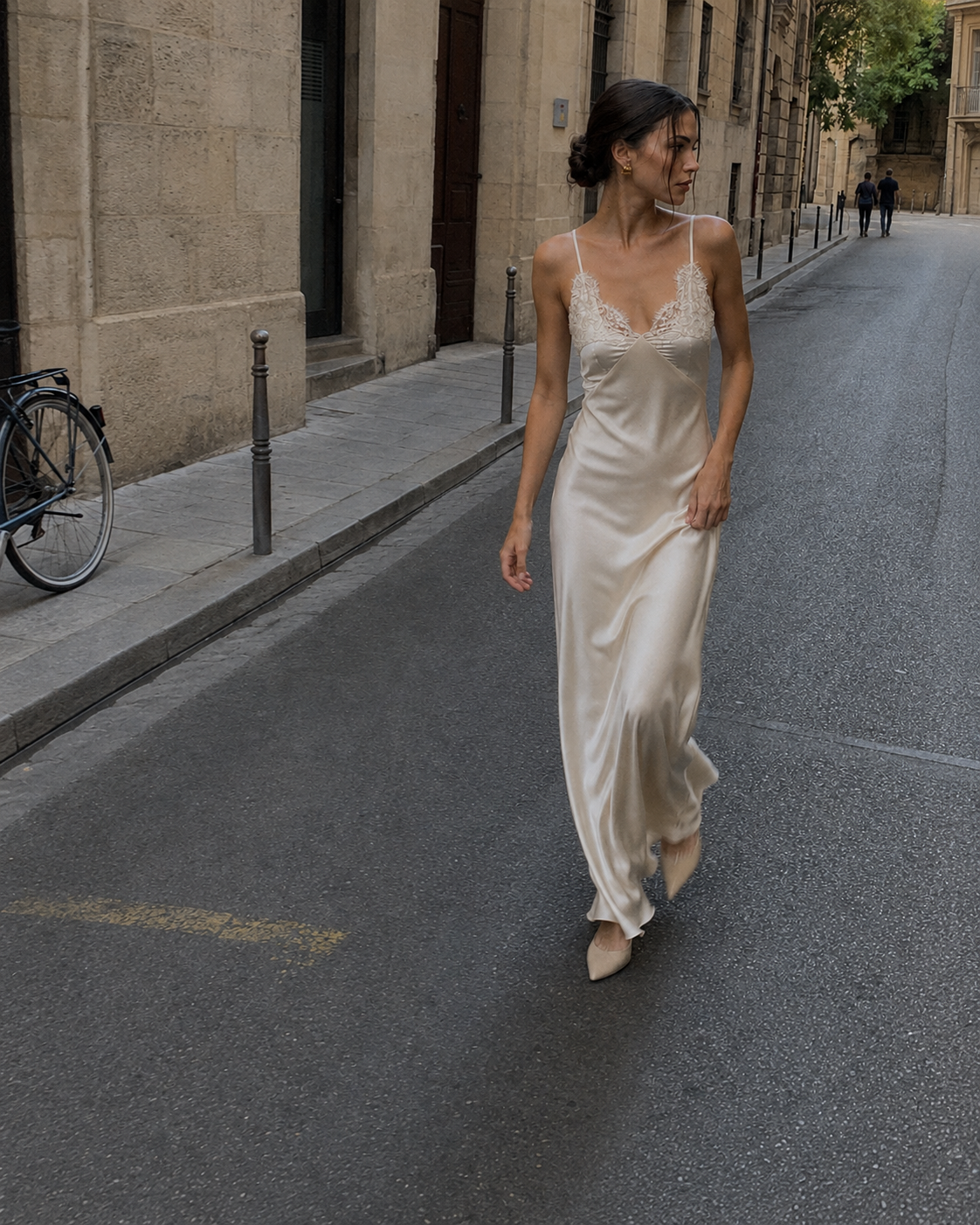 Élodie Satin Maxi Dress